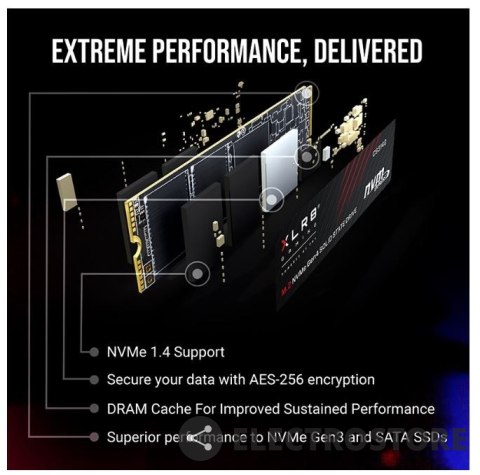 PNY Dysk SSD 4TB M.2 2280 CS3140 M280CS3140-4TB-RB PNY Dysk SSD 4TB M.2 2280 CS3140 M280CS3140-4TB-RB
