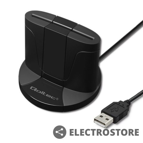 Qoltec Inteligentny czytnik chipowych kart ID SCR-0632 | USB typu C Qoltec Inteligentny czytnik chipowych kart ID SCR-0632 | USB typu C