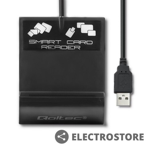 Qoltec Inteligentny czytnik chipowych kart ID SCR-0636 | USB typu C Qoltec Inteligentny czytnik chipowych kart ID SCR-0636 | USB typu C