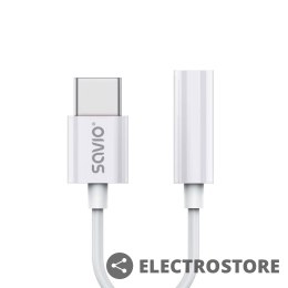 Savio Adapter USB-C - Mini Jack 3,5mm, Xiaomi, Huawei, Oppo, AK-51