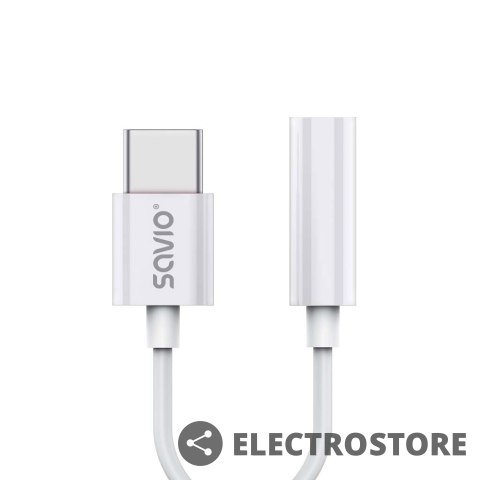 Savio Adapter USB-C - Mini Jack 3,5mm, Xiaomi, Huawei, Oppo, AK-51