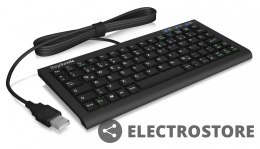KEYSONIC Klawiatura Mini ACK-3400U (US) Layout US, SoftSkin USB