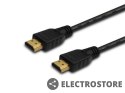 Savio Kabel HDMI (M) 20m, czarny, złote końcówki, v1.4 high speed, ethernet/3D, CL-75