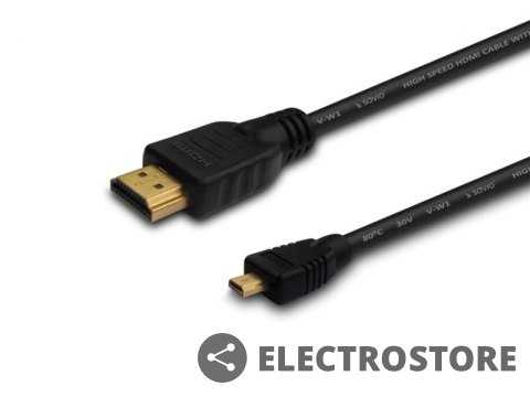 Savio Kabel HDMI (M) - micro HDMI (M) 1m, czarny, CL-39