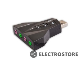 Savio Karta dźwiękowa USB 7w1, dźwięk Virtual 7.1CH, Plug & Play, blister, AK-08