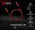 Savio Kabel HDMI v2.0 czerwono-czarny 1,8m, GCL-01