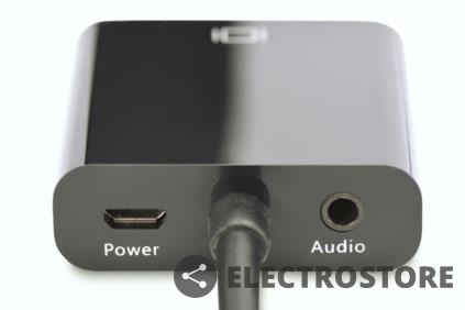 Digitus Konwerter/adapter audio-video HDMI do VGA, 1080p FHD, z audio 3.5mm MiniJack Digitus Konwerter/adapter audio-video HDMI do VGA, 1080p FHD, z audio 3.5mm MiniJack
