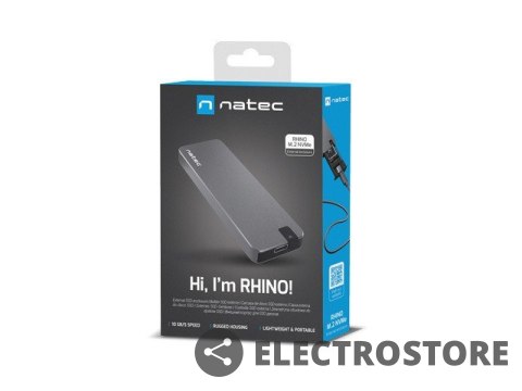 Natec Kieszeń zewnętrzna SSD Rhino M.2 NVME USB-C 3.1 Gen 2 aluminium Natec Kieszeń zewnętrzna SSD Rhino M.2 NVME USB-C 3.1 Gen 2 aluminium