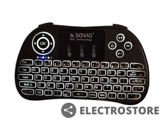 Savio Klawiatura podświetlana bezprzewodowa TV Box, Smart TV, konsole, PC, KW-02