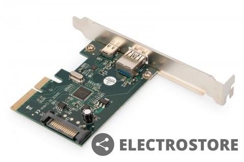 Digitus Karta rozszerzeń (Kontroler) USB 3.1 PCI Express USB A/ Typ C 3.1 Gen.2 10Gbps Chipset: ASM1142 Digitus Karta rozszerzeń (Kontroler) USB 3.1 PCI Express USB A/ Typ C 3.1 Gen.2 10Gbps Chipset: ASM1142