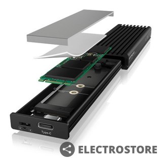 IcyBox Obudowa IB-1817MCT-C31 NVMe/SATA M.2 2230/2242/2260/2280 Beznarzędziowa