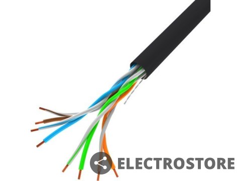 Lanberg Kabel LAN UTP 100Mb/s 305m drut cca czarny Lanberg Kabel LAN UTP 100Mb/s 305m drut cca czarny