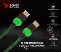 Savio Kabel HDMI 2.0 3m, GCL-06 Zielono-czarny