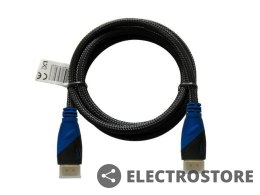 Savio Kabel HDMI (M) 2m, oplot nylonowy, złote końcówki, v1.4 high speed, ethernet/3D, wielopak 10 szt., CL-48