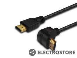 Savio Kabel HDMI kątowy złoty v1.4 3D, 4Kx2K, 1.5m, wielopak 10 szt., CL-04