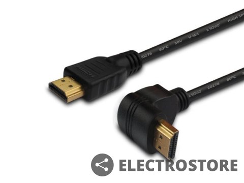 Savio Kabel HDMI kątowy złoty v1.4 3D, 4Kx2K, 1.5m, wielopak 10 szt., CL-04