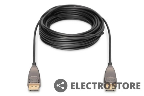 Digitus Kabel połączeniowy hybrydowy AOC DisplayPort 1.4 8K/60Hz UHD DP/DP M/M 20m Czarny Digitus Kabel połączeniowy hybrydowy AOC DisplayPort 1.4 8K/60Hz UHD DP/DP M/M 20m Czarny