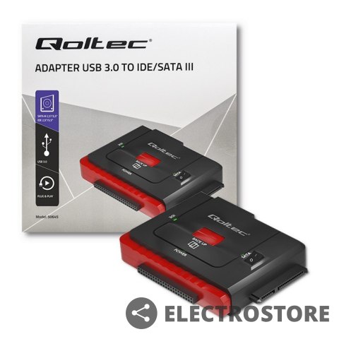 Qoltec Adapter USB 3.0 do IDE | SATA III Qoltec Adapter USB 3.0 do IDE | SATA III