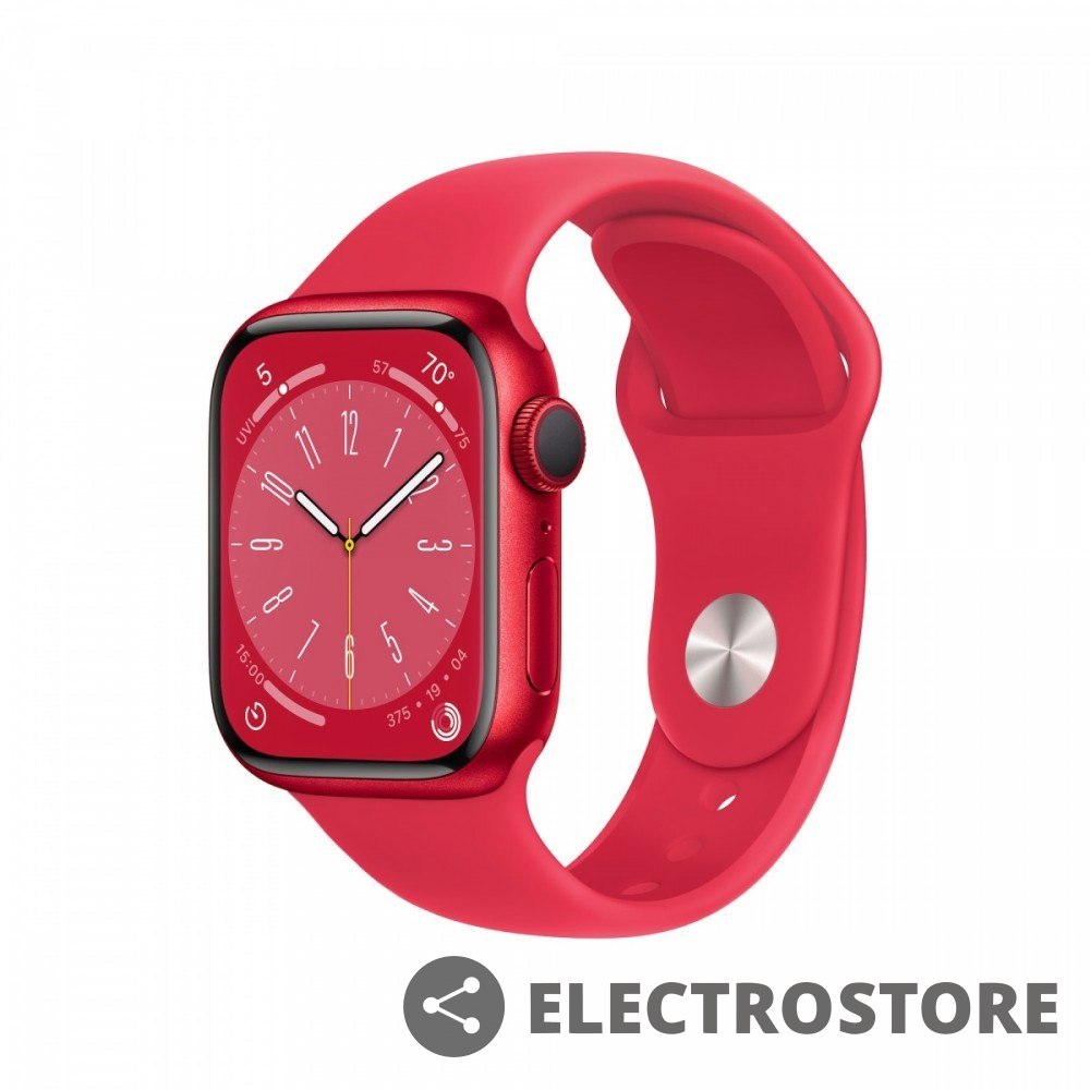 Apple Watch Series 8 GPS, 41 mm Koperta z aluminium w kolorze (PRODUCT)RED z paskiem sportowym w kolorze (PRODUCT)RED - regular Apple Watch Series 8 GPS, 41 mm Koperta z aluminium w kolorze (PRODUCT)RED z paskiem sportowym w kolorze (PRODUCT)RED - regular