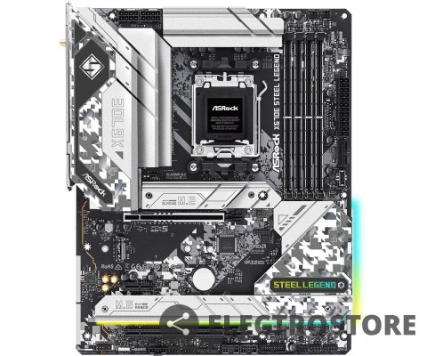 ASRock Płyta główna X670E STEEL LEGEND AM5 4DDR5 HDMI/DP M.2 EATX ASRock Płyta główna X670E STEEL LEGEND AM5 4DDR5 HDMI/DP M.2 EATX