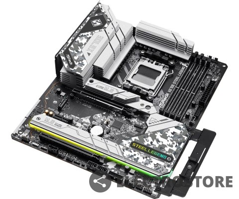 ASRock Płyta główna X670E STEEL LEGEND AM5 4DDR5 HDMI/DP M.2 EATX ASRock Płyta główna X670E STEEL LEGEND AM5 4DDR5 HDMI/DP M.2 EATX