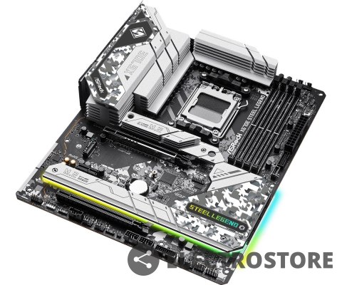 ASRock Płyta główna X670E STEEL LEGEND AM5 4DDR5 HDMI/DP M.2 EATX ASRock Płyta główna X670E STEEL LEGEND AM5 4DDR5 HDMI/DP M.2 EATX
