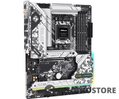 ASRock Płyta główna X670E STEEL LEGEND AM5 4DDR5 HDMI/DP M.2 EATX ASRock Płyta główna X670E STEEL LEGEND AM5 4DDR5 HDMI/DP M.2 EATX
