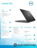 Dell Notebook Latitude 7330 Win11Pro i5-1245U/16GB/SSD 512GB/13.3"FHDCF/IrisXe/ThBlt&FgrPr&SmtCd/IRCam/Mic/WLAN+BT/Backlit Kb/4Cell58