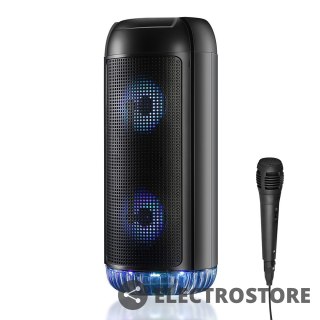 Media-Tech Głośnik PARTYBOX UNI BT MT3174 Bluetooth 5.0/Karaoke/FM/MP3/MicroSD/USB/AUX/LED/RMS 30W/PMPO 750W