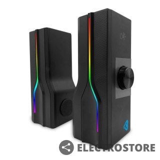 Media-Tech Głośniki soundbar z Bluetooth ARAGOR 2.0 MT3175 Gamingowe/2.0 lub soundbar/Line-in/Bluetooth 5.0/RGB/Jack 3,5/USB/RMS 8W/PMPO 32