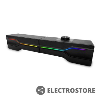 Media-Tech Głośniki soundbar z Bluetooth ARAGOR 2.0 MT3175 Gamingowe/2.0 lub soundbar/Line-in/Bluetooth 5.0/RGB/Jack 3,5/USB/RMS 8W/PMPO 32