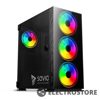 Savio Obudowa komputerowa, ARGB, Glass, Prime X1
