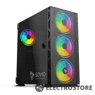 Savio Obudowa komputerowa, ARGB Mesh/Glass, Raptor X1