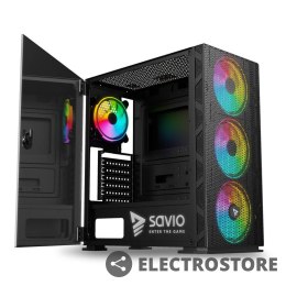 Savio Obudowa komputerowa, ARGB Mesh/Glass, Raptor X1