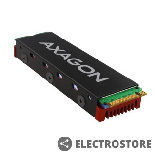 AXAGON CLR-M2 Chłodnica do dysku aluminiowa pasywna M.2 2280 SSD, silikonowe podkładki termiczne, wysokość 12mm