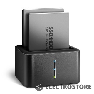 AXAGON ADSA-D25 MINI stacja dokująca USB 3.2 Gen 1 - 2x SATA 6G 2.5" SSD/HDD CLONE