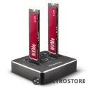 AXAGON ADSA-M2C Stacja dokująca, USB-C 3.2 Gen 2 - 2x M.2 NVMe SSD CLONE MASTER