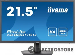 IIYAMA Monitor 21.5 cala X2283HSU-B1 VA,HDMI,DP,2x2W,2xUSB,1ms,VESA