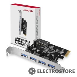 AXAGON PCEU-430VL Kontroler PCIe 4x port USB 3.2 GEN 1, UASP, chipset VIA