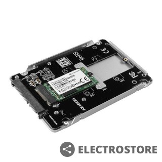 AXAGON RSS-M2SD Wewnętrzna obudowa 2.5" z interfejsem SATA do dysków SSD M.2 SATA, srebrny