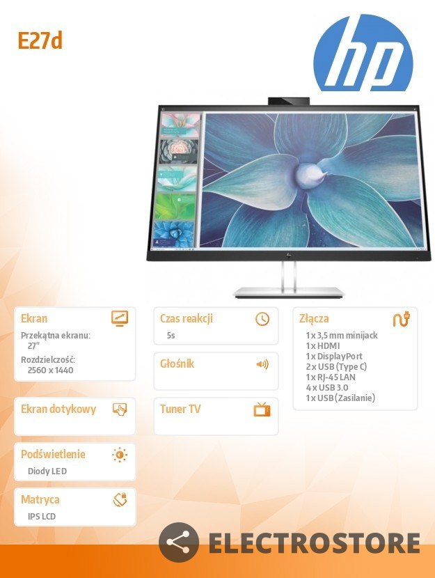 HP Inc. Monitor E27d G4 QHD USB-C Docking 6PA56A4