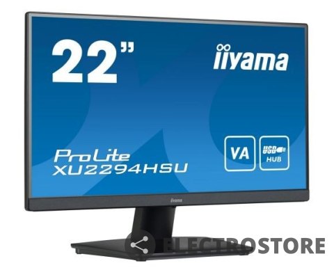 IIYAMA Monitor 21.5 cala XU2294HSU-B2 VA,FHD,HDMI,DP,USB3.0,2x2W,VESA