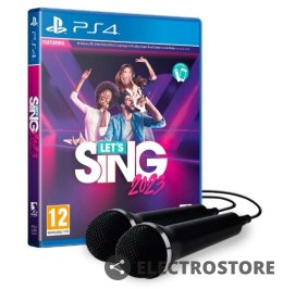 Plaion Gra PlayStation 4 Let's Sing 2023 + 2 mikrofony