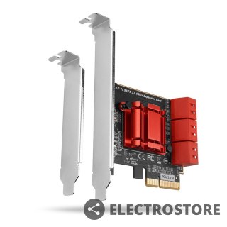 AXAGON PCES-SA6 Kontroler PCIe 6x wewnętrzny port SATA 6G, ASM1166, SP & LP