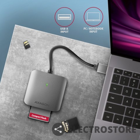 AXAGON CRE-S3 Czytnik zewnętrzny kart USB-A 3. 2 GEN 1, 3-slot lun SD/microSD/CF, obsługa UHS-II AXAGON CRE-S3 Czytnik zewnętrzny kart USB-A 3. 2 GEN 1, 3-slot lun SD/microSD/CF, obsługa UHS-II