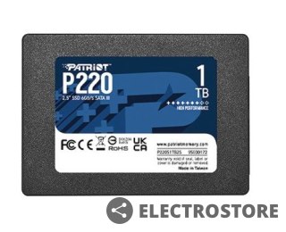 Patriot Dysk SSD 1TB P220 550/500MB/s SATA III 2.5 cala
