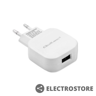 Qoltec Ładowarka sieciowa 12W | 5V | 2.4A | USB | Biała