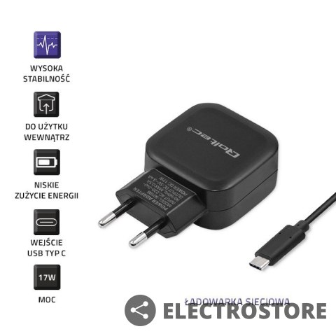 Qoltec Ładowarka sieciowa 17W | 5V | 3.4A | 2xUSB + kabel USB typC Qoltec Ładowarka sieciowa 17W | 5V | 3.4A | 2xUSB + kabel USB typC