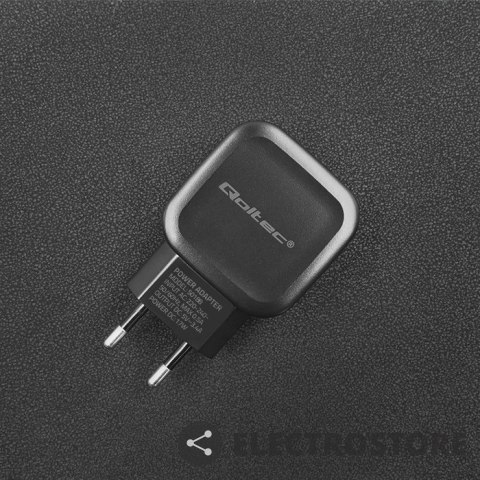 Qoltec Ładowarka sieciowa 17W | 5V | 3.4A | 2xUSB + kabel USB typC Qoltec Ładowarka sieciowa 17W | 5V | 3.4A | 2xUSB + kabel USB typC