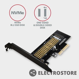 AXAGON PCEM2-N Adapter wewnetrzny PCIe x4, 1x M.2 NVMe M-key slot, SP & LP
